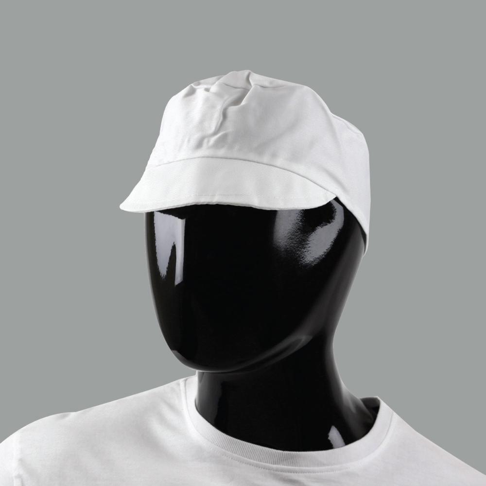 Kids Peaked Hygiene Hat – White Food Safety Cap