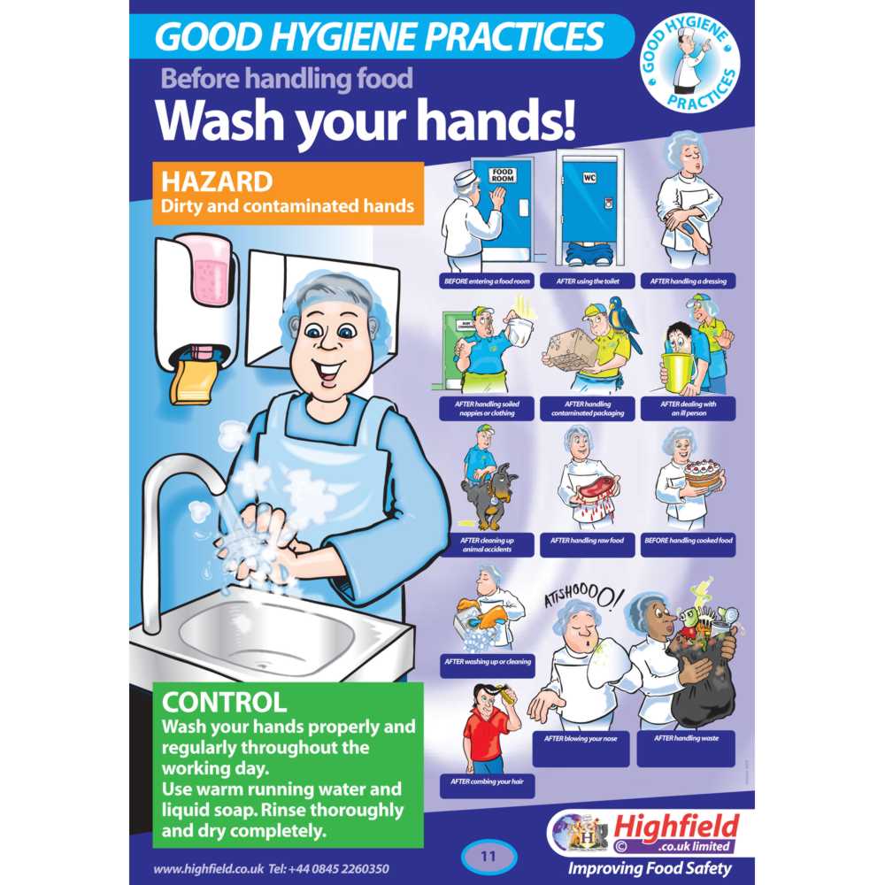 When To Wash Your Hands A3 Poster