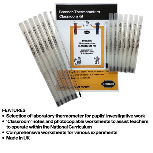 Classroom Laboratory Thermometer Kit for Schools & Education