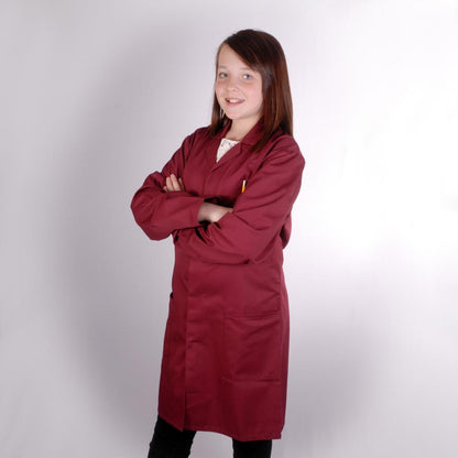 Kids Maroon Lab & Work Coat