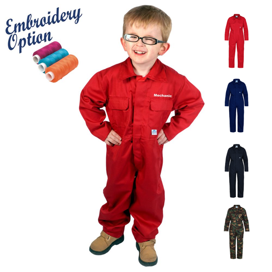 Embroidered Kids Coveralls / Boiler Suit