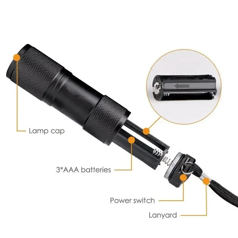 12 LED UV Torch