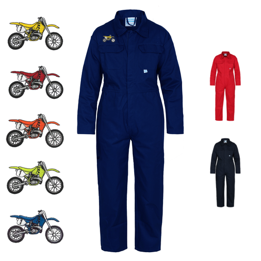 Kids Motocross Bike "Themed" Embroidered Coveralls