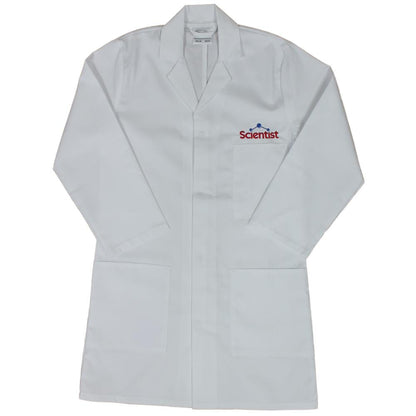 Kids White Embroidered "Scientist" Lab Coat