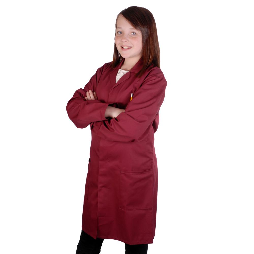 Kids Maroon Lab & Work Coat