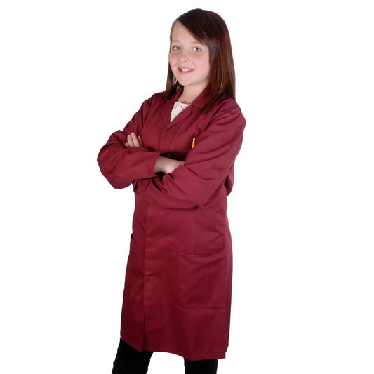 Kids Maroon Lab & Work Coat