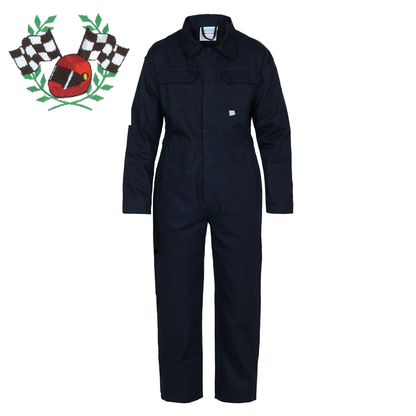 Kids Racing Motif "Themed" Embroidered Coveralls