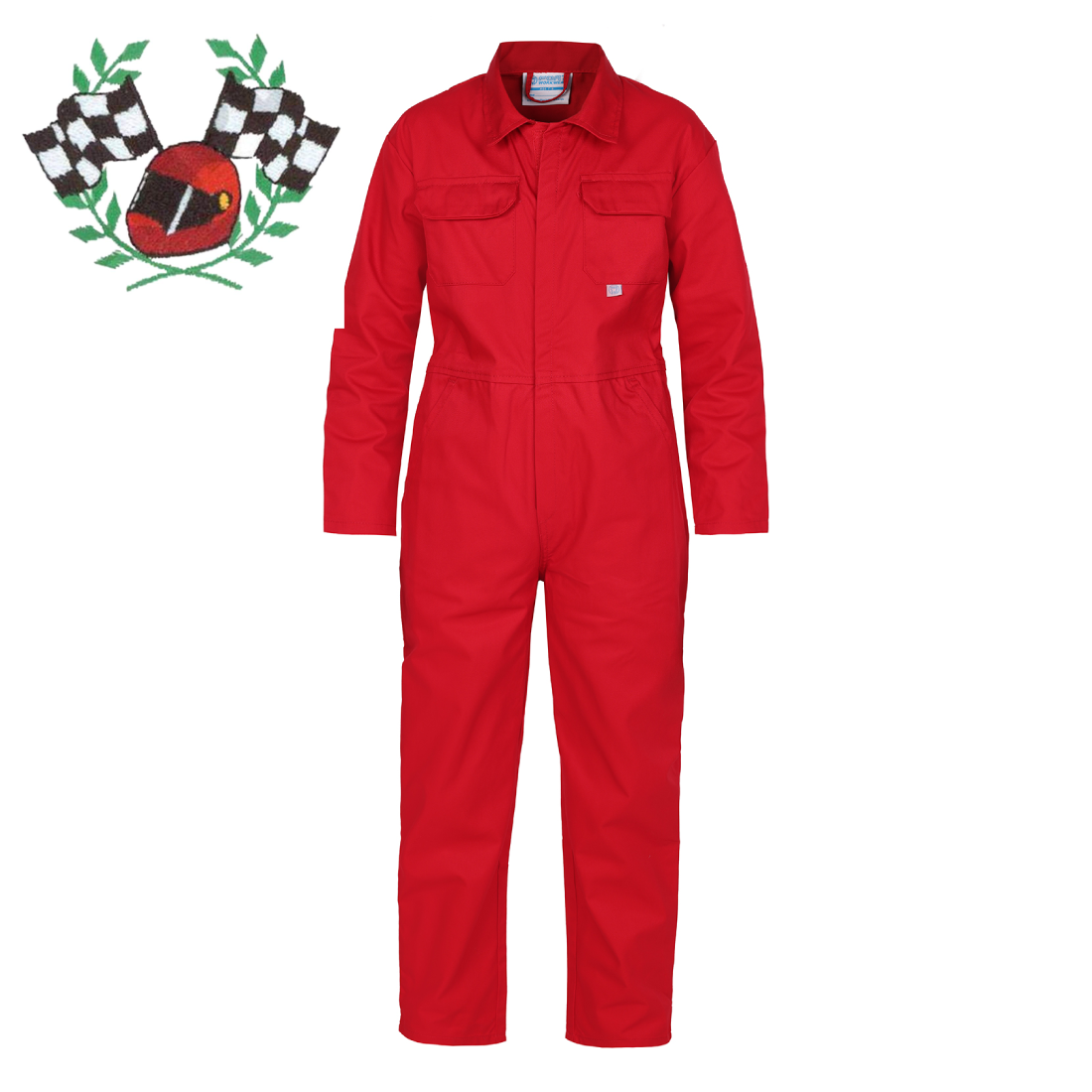 Kids Racing Motif "Themed" Embroidered Coveralls