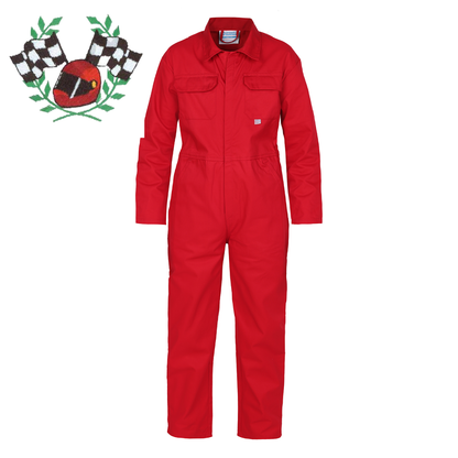 Kids Racing Motif "Themed" Embroidered Coveralls