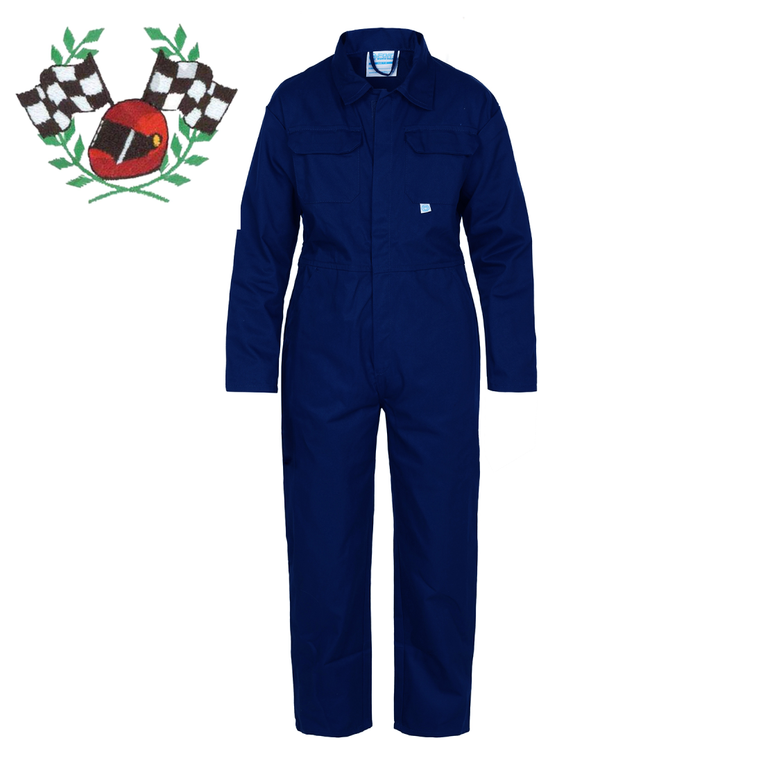 Kids Racing Motif "Themed" Embroidered Coveralls