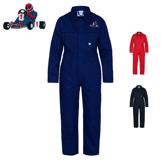 Kids Go-Karting "Themed" Embroidered Coveralls