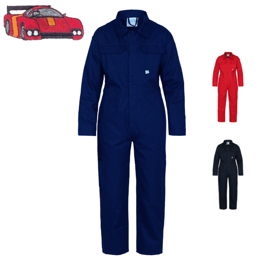Kids Racing Car "Themed" Embroidered Coveralls