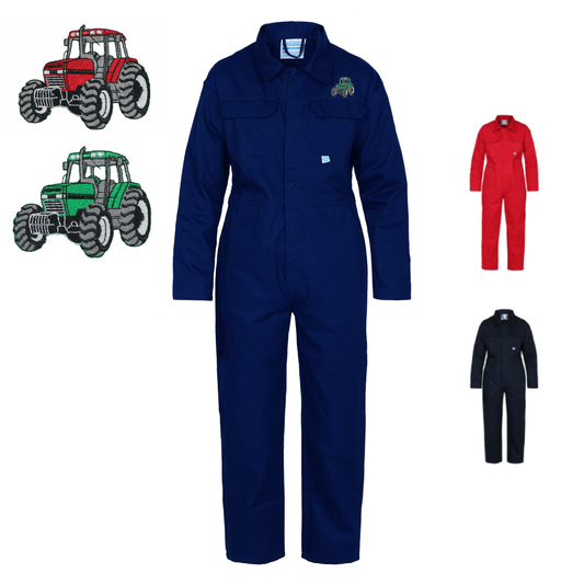 Kids Tractor "Themed" Embroidered Coveralls